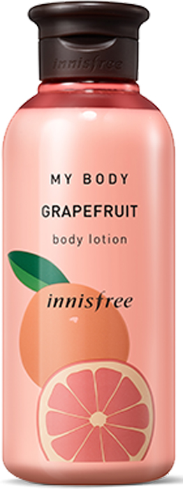Innisfree Лосьон для тела грэйпфрут, 300 мл530878 Innisfree Лосьон для тела грэйпфрут, 300 мл530878Грейпфрут обладает незабываемым терпким ароматом. Грейпфрутовое масло оказывает стимулирующее воздействие на лимфатическую систему и прекрасно питает клетки тканей, насыщая их витаминами и минеральными веществами. Оно способствует восстановлению баланса жидкостей в организме, выводит лишнюю воду и снимает отеки.