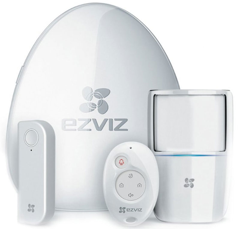 Ezviz А1 стартовый комплект умного дома6954273625887 Ezviz А1 стартовый комплект умного дома6954273625887Комплект Ezviz А1 — это блок управления видеоохраной подключаемый по Wi-Fi. В свою очередь к нему можно подключать дополнительные датчики и оборудование.На выбор есть датчик движения, невосприимчивый к животным и датчик перемещения. Для установки комплекта видеоохраны достаточно подключения к сети Wi-Fi ,приложения Ezviz и сети питания. Сигнал тревоги приходит по Wi-Fi. С помощью приложения EZVIZ можно ставить систему на охрану и следить за происходящим камерами видеонаблюдения.Мобильное приложение на смартфонах IPhone и Android. С его помощью удобно подключаться к домашней сети Wi-Fi и производить всевозможные настройки.