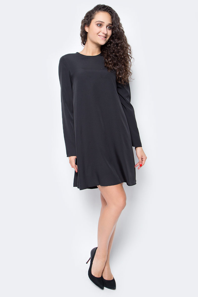 Платье Vero Moda, цвет: черный. 10185862_Black. Размер S (42/44)10185862_Black Платье Vero Moda, цвет: черный. 10185862_Black. Размер S (42/44)10185862_BlackЭлегантное платье Vero Moda выполнено из качественного материала. Такое платье обеспечит вам комфорт и удобство при носке и непременно вызовет восхищение у окружающих. Модель с длинными рукавами и круглым вырезом горловины. Платье застегивается на молнию сзади. Это модное и комфортное платье станет превосходным дополнением к вашему гардеробу, оно подарит вам удобство и поможет подчеркнуть ваш вкус и неповторимый стиль.