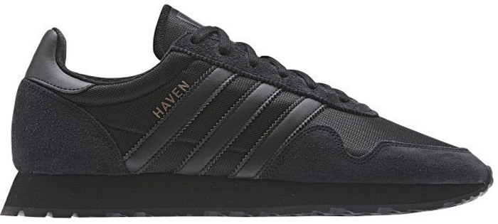 Кроссовки мужские adidas Originals Haven, цвет: черный. BY9717. Размер 10 (43)BY9717 Кроссовки мужские adidas Originals Haven, цвет: черный. BY9717. Размер 10 (43)BY9717Вдохновленные 70-ми кроссовки Haven от adidas привносят стиль ретро на современные городские улицы. Эта модель с верхом из блестящей сетки дополнена вставками из мягчайшей замши, подчеркивающими винтажный образ. Три полоски из искусственной кожи и резиновая подошва в лучших традициях adidas Originals. Удобная сетчатая подкладка; комфортная и функциональная стелька OrthoLite с антимикробным покрытием. Двухцветная окрашенная промежуточная подошва из ЭВА для легкой амортизации. Толстая резиновая подошва.