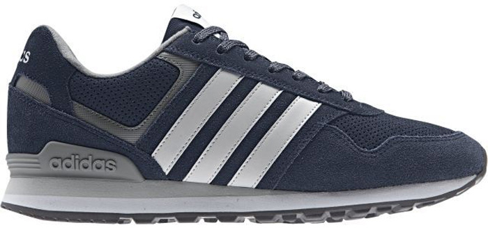 Кроссовки мужские adidas Neo Runeo 10K, цвет: серо-синий. BB9788. Размер 9,5 (42,5)BB9788 Кроссовки мужские adidas Neo Runeo 10K, цвет: серо-синий. BB9788. Размер 9,5 (42,5)BB9788Мужские кроссовки Runeo 10K от adidas Neo созданы для прогулок и активного отдыха. Сетчатый верх со вставками из натуральной замши дополнен стабилизатором на пятке и амортизирующей подошвой. Дышащая сетчатая подкладка и комфортная, мягкая стелька Cloudfoam стелька обеспечивают комфорт и смягчают каждый шаг. Промежуточная подошва из легкого ЭВА обеспечивает оптимальную амортизацию, а рельефная резиновая подошва - наилучшее сцепление с любыми поверхностями. Кроссовки по бокам дополнены фирменными тремя полосками. Классическая шнуровка надежно зафиксирует модель на ноге.
