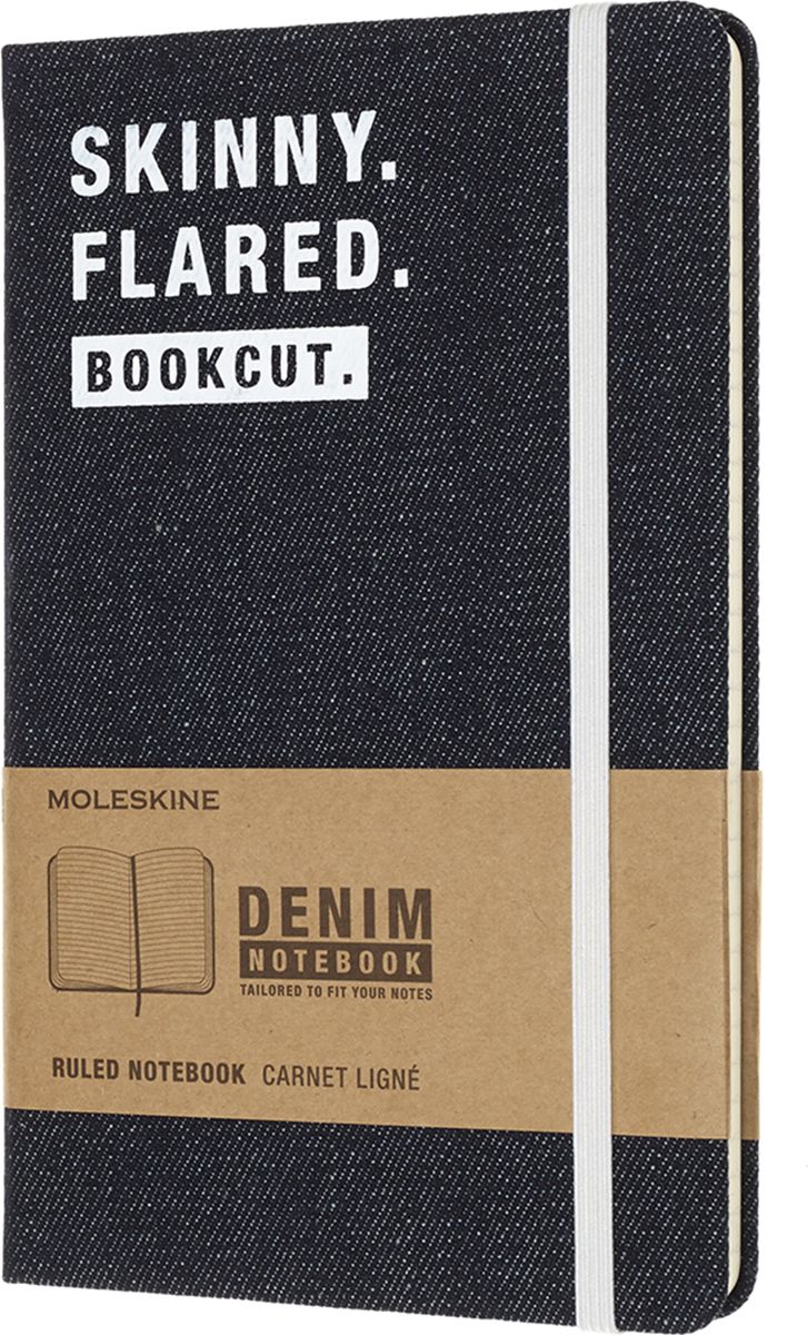 Moleskine Записная книжка Denim Skinny 120 листов в линейку цвет черный