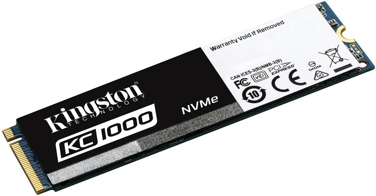 Kingston KC1000 480GB SSD-накопительSKC1000/480G Kingston KC1000 480GB SSD-накопительSKC1000/480GТвердотельный накопитель KC1000 компании Kingston - это высокопроизводительный накопитель с интерфейсом PCIe NVMe, который предлагается либо в стандартном форм-факторе M.2 2280, либо в виде расширительной платы половинной высоты и половинной длины. Накопитель KC1000 использует собственные драйверы OS NVMe, предлагается в диапазоне емкостей от 240 до 960 ГБ.