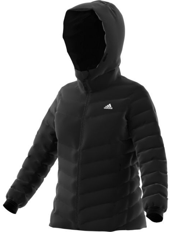 Пуховик женский Adidas W CW Nuvic JKT, цвет: черный. BQ8778. Размер 36 (44)BQ8778 Пуховик женский Adidas W CW Nuvic JKT, цвет: черный. BQ8778. Размер 36 (44)BQ8778Женский пуховик Adidas Climawarm Nuvic защищает твое тело от влажности и холода, позволяет оставаться в тепле. Модель выполнена из полиэстера с утеплителем из утиного пуха и пера.Высококачественный пуховый наполнитель для максимально легкой теплоизоляции. Водоотталкивающий пух сохраняет тепло даже в мокром состоянии. Пуховик застегивается на застежку-молнию. Рукава дополнены манжетами. Предусмотрен съемный капюшон для лучшей защиты икомфорта. Модель дополнена боковыми карманами на молниях.