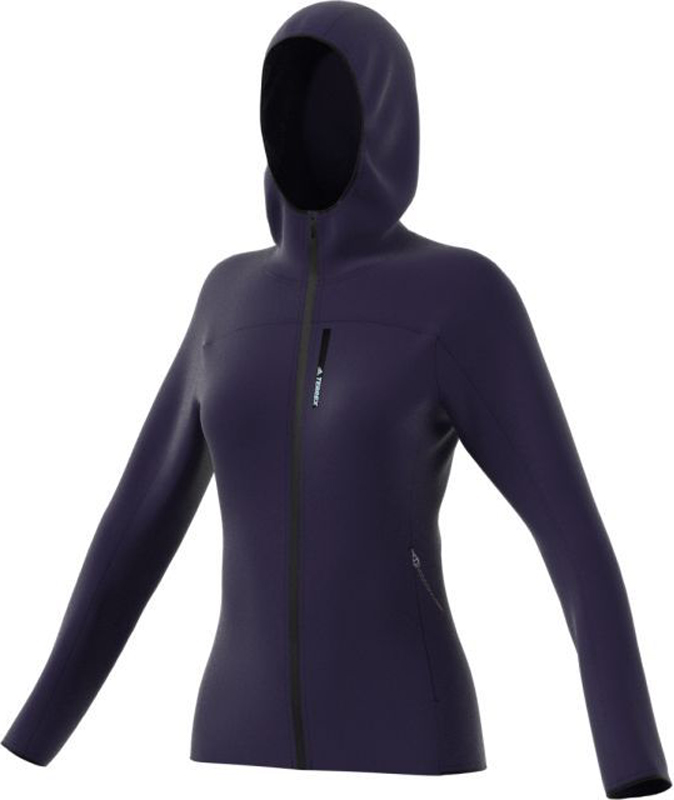Толстовка женская Adidas W Tracero HO FL, цвет: темно-синий. BP9444. Размер 34 (42)BP9444 Толстовка женская Adidas W Tracero HO FL, цвет: темно-синий. BP9444. Размер 34 (42)BP9444Женская флисовая толстовка adidas W TERREX TraceRocker создана для комфорта движений и отличной вентиляции. Подкладка из материала с вафельной текстурой эффективно отводит излишки влаги и позволяет коже дышать. Благодаря приталенному крою и облегающему капюшону модель легко надевается под теплую куртку или жилет. Мягкий эластичный флис для полной свободы движений. Эта модель — часть экологической программы adidas: использованы технологии, сберегающие природные ресурсы; каждая нить имеет значение: переработанный полиэстер сохраняет природные ресурсы и уменьшает отходы производства.