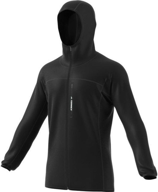 Худи мужское Adidas Tracerock HO FL, цвет: черный. CD1467. Размер 50CD1467 Худи мужское Adidas Tracerock HO FL, цвет: черный. CD1467. Размер 50CD1467Мужское худи Adidas Tracerock выполнено из мягкого и теплого флиса. Модель с длинными рукавами и облегающим капюшоном застегивается на застежку-молнию. С изнаночной стороны - материал с вафельным узором, он дарит комфорт и быстро сохнет.