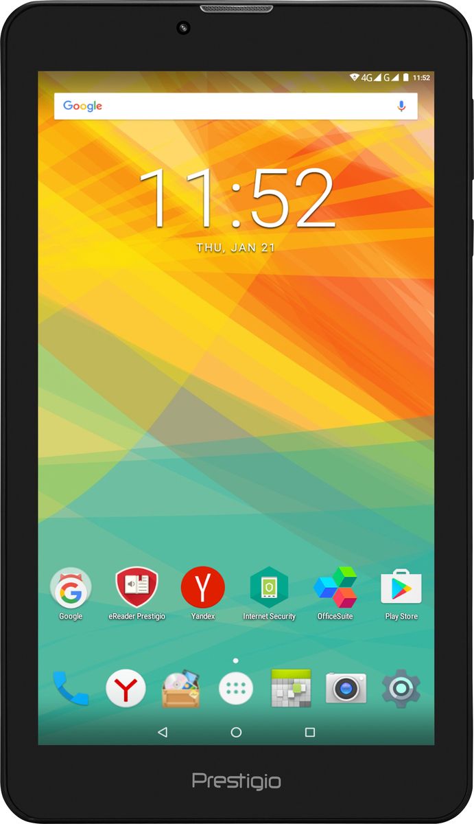 Prestigio Grace 3157 4G 8GB, BlackPMT3157_4G_C_CIS Prestigio Grace 3157 4G 8GB, BlackPMT3157_4G_C_CISPrestigio Grace 3157 4G - супергерой быстрого подключения к Интернету! Если вы ищете стильное, компактное, доступное, но надежное и производительное устройство для активного образа жизни, этот новый планшет от Prestigio - то, что нужно!Протестируйте быстрый как молния 4G интернет! Играйте в многопользовательские игры без подвисаний, загружайте огромные файлы за считанные секунды, стримьте без обрывов соединения и серфите Сеть быстрее, чем когда-либо раньше, с новым Grace 3157 4G.7.0-дюймовый экран - примечательная черта устройства. Он шире, чем у смартфона, поэтому вы всегда будете получать больше - при чтении, работе, просмотре фильмов или в играх. Но планшет по-прежнему компактен, и его можно носить даже в маленькой сумке.Наслаждайтесь ярким и четким контентом на 7,0-дюймовом экране с разрешением HD (720x1280) и технологией IPS. Изображения выглядят так, как в реальной жизни!Планшет выглядит привлекательно благодаря гладкому металлическому корпусу и закругленным углам. Он доступен в классическом черном цвете, который дополнит любой стиль - будь то серьезного бизнесмена или современного подростка.Grace 3157 4G работает на последней версии ОС Android - 7.0 Nougat. Это значит, вы сможете воспользоваться всеми возможностями современного планшета, включая режим экономии заряда аккумулятора Doze on the go и множество вариаций настроек.Планшет достаточно мощный для выполнения повседневных задач. Высокая производительность обеспечивается четырехъядерным процессором и 1 ГБ оперативной памяти. Планшет оснащен внутренней памятью 8 ГБ, которую можно расширить с помощью microSD-карт до 32 ГБ.Grace 3157 4G поддерживает две SIM-карты, поэтому вы можете оптимизировать свой бюджет на звонки и Интернет. К счастью, планшет компактен и удобен для использования вместо смартфона для звонков.Создавайте свой контент на ходу: основная камера 2,0 мегапикселя делает четкие снимки и видео. Для видеозвонков можно использовать 0,3-мегапиксельную фронтальную камеру.Планшет сертифицирован EAC и имеет русифицированный интерфейс, меню и Руководство пользователя.