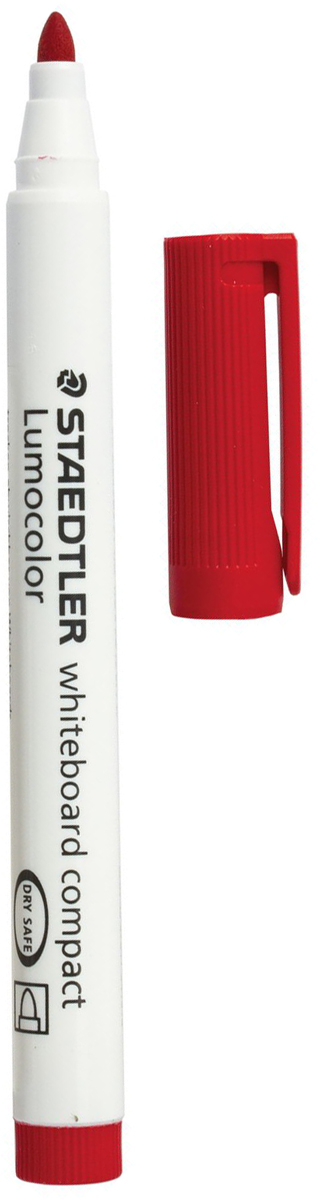 Staedtler Маркер для доски Lumocolor цвет красный 341-2150999 Staedtler Маркер для доски Lumocolor цвет красный 341-2150999Высококачественный маркер для белой магнитно-маркерной доски. Не высыхает с открытым колпачком в течение нескольких дней. Чернила легко стираются с доски стирателем для магнитно-маркерной доски. Даже при сильном нажатии пишущий узел остается на месте.