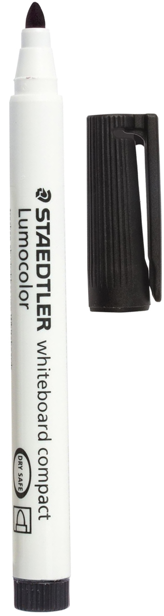 Staedtler Маркер для доски Lumocolor цвет черный 341-9151002 Staedtler Маркер для доски Lumocolor цвет черный 341-9151002Высококачественный маркер для белой магнитно-маркерной доски. Не высыхает с открытым колпачком в течение нескольких дней. Чернила легко стираются с доски стирателем для магнитно-маркерной доски. Даже при сильном нажатии пишущий узел остается на месте.