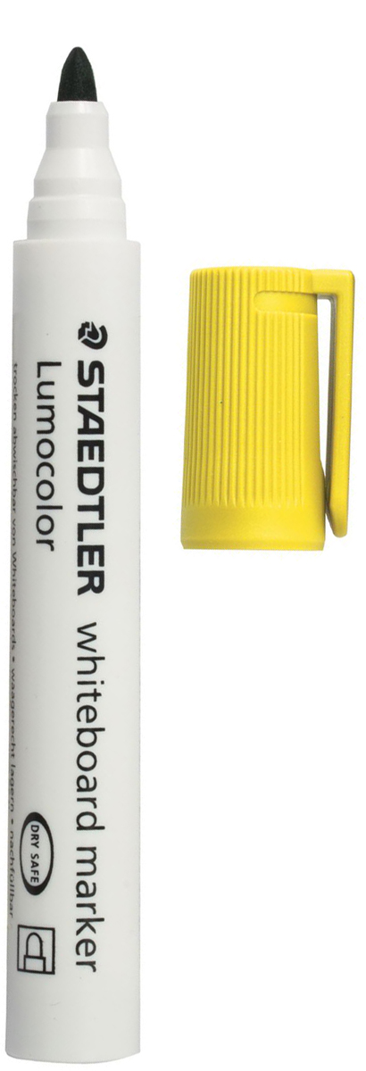 Staedtler Маркер для доски Lumocolor цвет желтый 351-1151044 Staedtler Маркер для доски Lumocolor цвет желтый 351-1151044Высококачественный маркер для белой магнитно-маркерной доски. Не высыхает с открытым колпачком в течение нескольких дней. Чернила легко стираются с доски стирателем для магнитно-маркерной доски. Даже при сильном нажатии пишущий узел остается на месте.