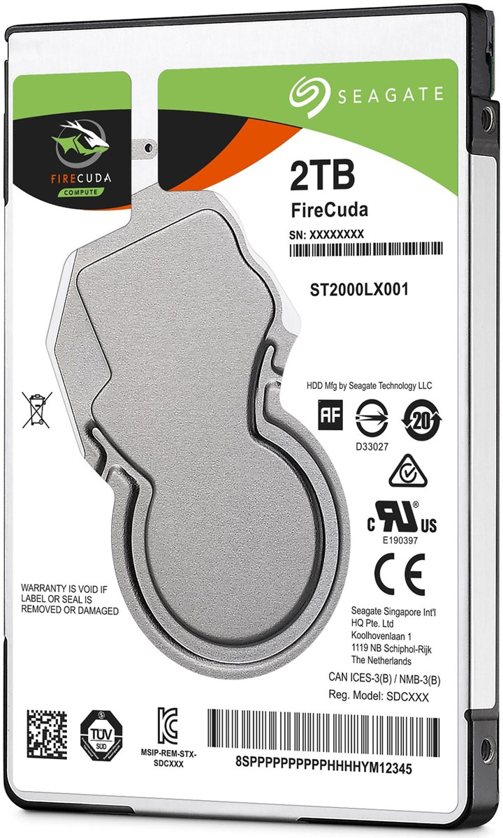 Seagate Firecuda 2TB 2,5 гибридный жесткий дискST2000LX001 Seagate Firecuda 2TB 2,5 гибридный жесткий дискST2000LX001Играйте и работайте быстрее. В гибридных накопителях FireCuda сочетаются преимущества емких жестких дисков и новых твердотельных технологий, обеспечивающих скорость в 5 раз выше обычной.Устали ждать, пока загружаются игры и приложения? Накопители FireCuda имеют не меньшую емкость, чем обычные жесткие диски, но при этом отличаются повышенной производительностью. Они идеально подходят для геймеров, творческих работников и любителей модернизировать свои ПК.С Seagate не придется волноваться за надежность накопителя. Диски FireCuda с флеш-памятью поставляются с пятилетней ограниченной гарантией - у других производителей ее срок меньше на 2-3 года. Будьте спокойны за сохранность своих данных.FireCuda поможет не только нарастить мощность системы, но и сэкономить. Гибридные диски FireCuda с формфактором 2,5 дюйма спроектированы особым образом, поэтому они потребляют меньше энергии, чем продукция конкурентов. В результате снижается тепловыделение и, как следствие, повышается износостойкость и производительность системы, что особенно заметно в играх и при параллельной работе нескольких приложений.