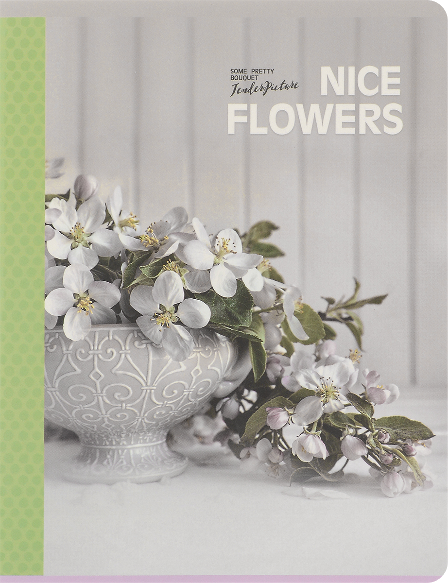 Greenwich Line Тетрадь Nice Flowers 48 листов в клетку цвет серыйN5c48-12875_серый Greenwich Line Тетрадь Nice Flowers 48 листов в клетку цвет серыйN5c48-12875_серыйТетрадь Greenwich Line Nice Flowers подойдет как школьнику, так и студенту. Обложка тетради выполнена из картона с закругленными углами и дополнена красочным изображением цветочного букета. Внутренний блок состоит из 48 листов белой бумаги. Стандартная линовка в голубую клетку дополнена полями. Листы тетради соединены металлическими скобами.