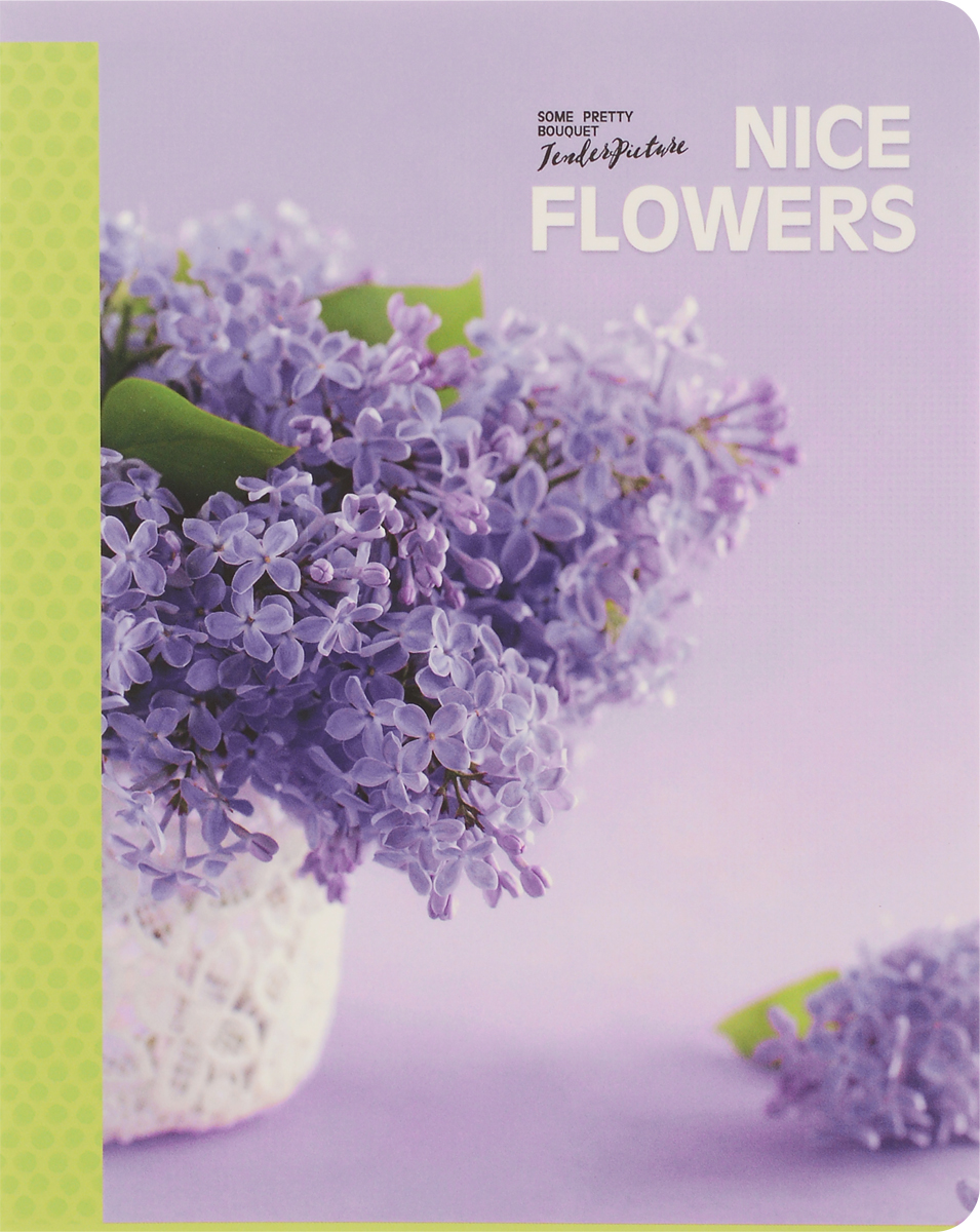 Greenwich Line Тетрадь Nice Flowers 48 листов в клетку цвет сиреневыйN5c48-12875_сиреневый Greenwich Line Тетрадь Nice Flowers 48 листов в клетку цвет сиреневыйN5c48-12875_сиреневыйТетрадь Greenwich Line Nice Flowers подойдет как школьнику, так и студенту. Обложка тетради выполнена из картона с закругленными углами и дополнена красочным изображением цветов. Внутренний блок состоит из 48 листов белой бумаги. Стандартная линовка в голубую клетку дополнена полями. Листы тетради соединены металлическими скобами.