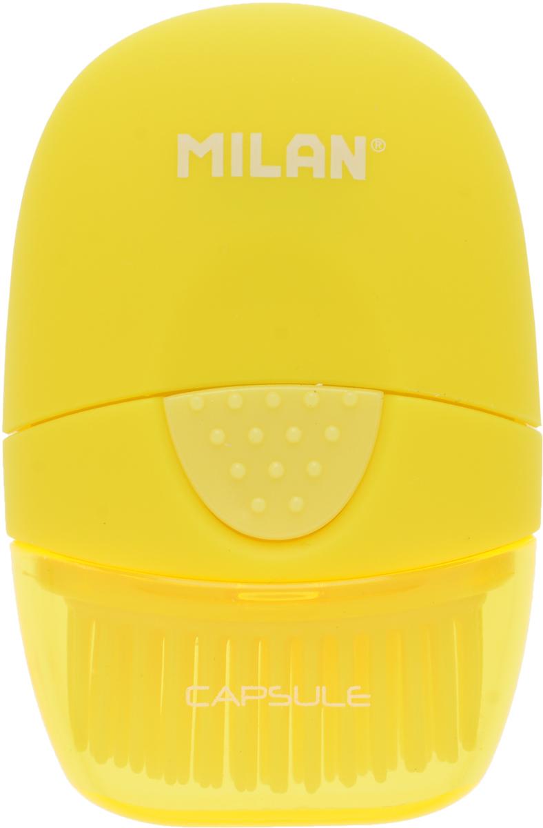 Milan Ластик с щеточкой Capsule овальный цвет желтый