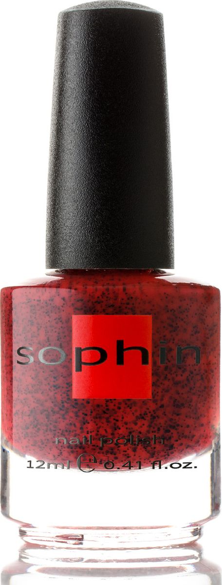 Sophin Лак для ногтей Sophisticated тон 0324, 12 мл0324 Sophin Лак для ногтей Sophisticated тон 0324, 12 мл0324Теплая красная база желейной текстуры с черным неблестящим глиттером. Идеален при нанесениии в два слоя. Финиш слегка шершавый. BIG5FREE.