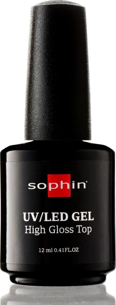 Sophin Глянцевое верхнее покрытие для UV/LED гель-лака, с оптическим отбеливателем, с липкостью, 12 мл