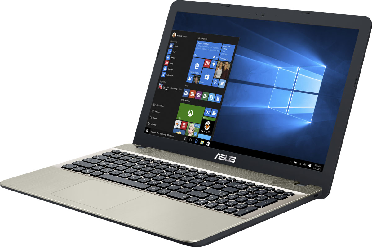 ASUS VivoBook Max X541UA, Chocolate Black (X541UA-GQ1247T)X541UA-GQ1247T ASUS VivoBook Max X541UA, Chocolate Black (X541UA-GQ1247T)X541UA-GQ1247TASUS VivoBook Max X541UA - это современный ноутбук для ежедневного использования как дома, так и в офисе. В его аппаратную конфигурацию входят современный процессор Intel Core i3 и 4 гигабайта оперативной памяти, которые обеспечат высокую скорость работы любых приложений.Для быстрого обмена данными с периферийными устройствами VivoBook Max X541UA предлагает высокоскоростной порт USB 3.0 (5 Гбит/с), выполненный в виде обратимого разъема Type-C. Его дополняют традиционные разъемы USB 2.0 и USB 3.0. В число доступных интерфейсов также входят HDMI и VGA, которые служат для подключения внешних мониторов или телевизоров, и разъем проводной сети RJ-45. Кроме того, у данной модели имеется кард-ридер формата SD/SDHC/SDXC.Благодаря эксклюзивной аудиотехнологии SonicMaster встроенная аудиосистема ноутбука VivoBook Max X541NA может похвастать мощным басом, широким динамическим диапазоном и точным позиционированием звуков в пространстве. Кроме того, ее звучание можно гибко настроить в зависимости от предпочтений пользователя и окружающей обстановки.Ноутбук VivoBook Max X541UA выполнен в прочном, но легком корпусе весом всего 1,9 кг, поэтому он не будет обременять своего владельца в дороге, а привлекательный дизайн и красивая отделка корпуса превращают его в современный, стильный аксессуар.Для комфортного чтения электронных книг и журналов в ASUS VivoBook Max X541UA реализуется специальный режим Eye Care, в котором уменьшается интенсивность света в синей составляющей видимого спектра.Эргономичная клавиатура этого ноутбука обладает полноразмерными клавишами, каждая из которых наделена оптимизированным сопротивлением нажатию. Ваши руки не устанут даже после долгой работы с текстом.Тачпад, которым оснащается модель X541UA, обладает большой сенсорной панелью и поддерживает множество различных жестов: скроллинг, масштабирование, перетаскивание и т.д. За их корректное и быстрое распознавание отвечает специальная технология ASUS Smart Gesture.Точные характеристики зависят от модификации.Ноутбук сертифицирован EAC и имеет русифицированную клавиатуру и Руководство пользователя