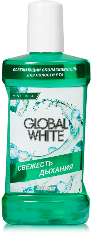 Global White Освежающий ополаскиватель Фреш 300 мл