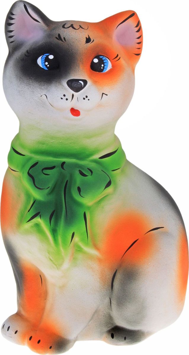 Копилка Кошка с бантом, 15 х 19 х 32 см532809 Копилка Кошка с бантом, 15 х 19 х 32 см532809Копилка — универсальный вариант подарка любому человеку, ведь каждый из нас мечтает о какой-то дорогостоящей вещи и откладывает или собирается откладывать деньги на её приобретение.Вместительная копилка станет прекрасным хранителем сбережений и украшением интерьера. Она выглядит так ярко и эффектно, что проходя мимо, обязательно захочется забросить пару монет.