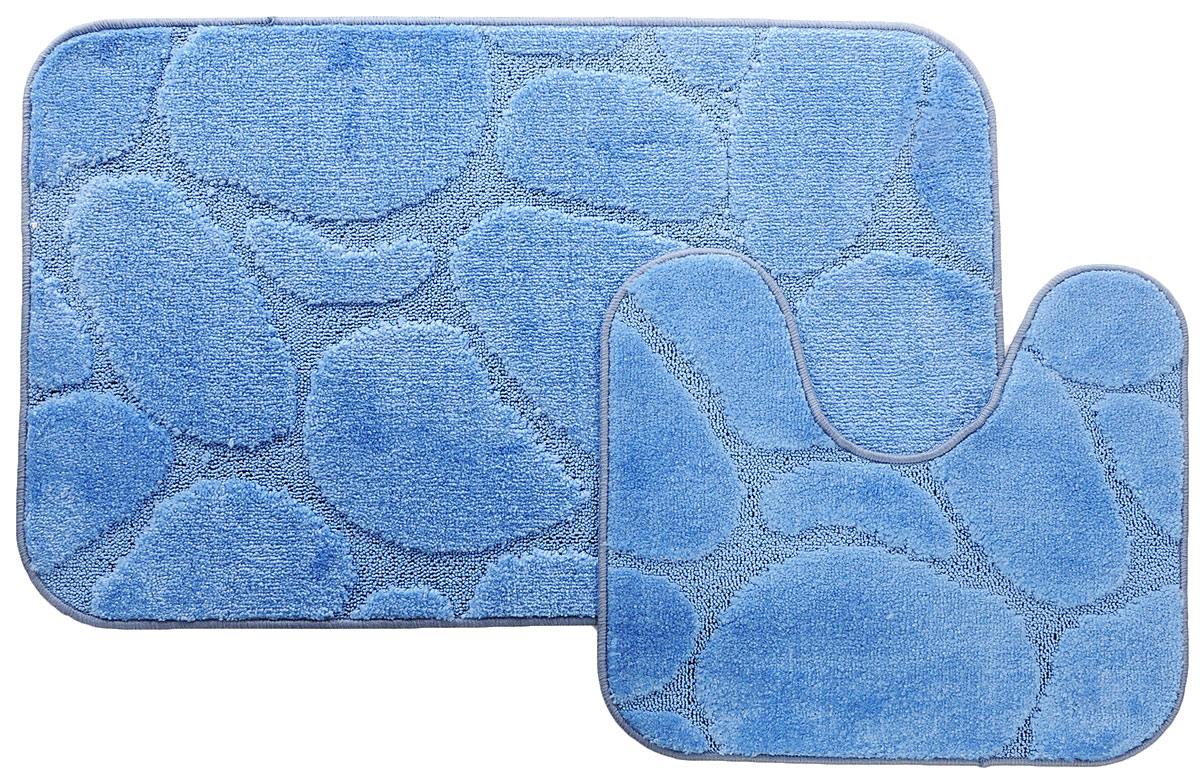 Набор ковриков для ванной MAC Carpet Рома. Камни, цвет: темно-голубой, 60 х 100 см, 50 х 60 см, 2 шт21826 Набор ковриков для ванной MAC Carpet Рома. Камни, цвет: темно-голубой, 60 х 100 см, 50 х 60 см, 2 шт21826Набор MAC Carpet Рома. Камни, выполненный из полипропилена, состоит из двух ковриков для ванной комнаты, один из которых имеет вырез под унитаз. Противоскользящее основание изготовлено из термопластичной резины. Коврики мягкие и приятные на ощупь, отлично впитывают влагу и быстро сохнут. Высокая износостойкость ковриков и стойкость цвета позволит вам наслаждаться покупкой долгие годы. Можно стирать вручную или в стиральной машине на деликатном режиме при температуре 30°С.