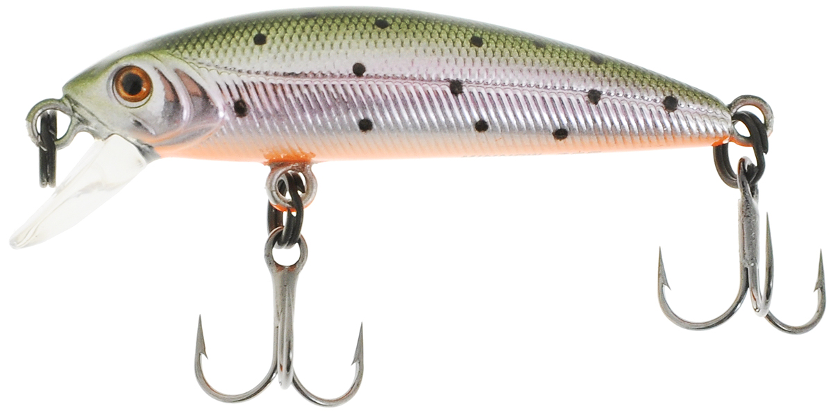 Воблер Tsuribito Minnow 35F, №055, длина 35 мм, вес 1,3 г. 7055670556 Воблер Tsuribito Minnow 35F, №055, длина 35 мм, вес 1,3 г. 7055670556Плавающий воблер Tsuribito Minnow 35F предназначен для ловли хищных видов рыб. Выполнен с большой ответственностью и деталировкой в ярких цветах. У воблера почти крэнковая отчетливость движений. Один нюанс, на который следует обратить внимание - это маленькие тройники Owner. Физиология рыб очень важна - в зависимости от размера и формы рта, строения челюстей, рыбы по-разному будут контактировать с тройниками. Любители ультралайта будут в восторге от Tsuribito Minnow 35. Заглубление: 0-0,3 м. Тип: плавающий.