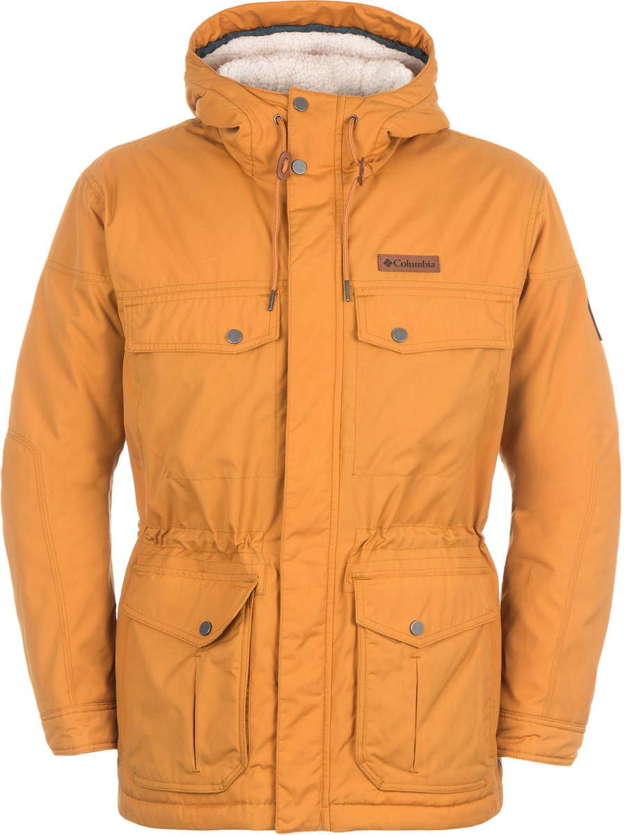 Парка мужская Columbia Maguire Place Ii Jacket M, цвет: коричневый. 1619751-708. Размер M (46/48)1619751-708 Парка мужская Columbia Maguire Place Ii Jacket M, цвет: коричневый. 1619751-708. Размер M (46/48)1619751-708Утепленная мужская куртка-паркаMaguire Place Ii от Columbia выполнена из плотного хлопкового материала. Модель имеет не отстегивающийся, регулируемый капюшон, отделанный внутри berber флисом, также спинка модели имеет дополнительное утепление berber флисом. Куртка застегивается на молнию и ветрозащитный клапан на кнопках. С внешней стороны располагаются два накладных боковых кармана и два прорезных кармана на кнопках в области груди. Стильная куртка-парка подойдет для холодной осени и подчеркнет молодежный стиль.