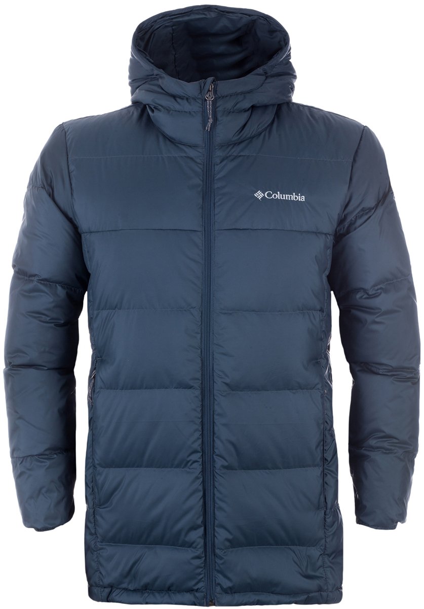 Пуховик мужской Columbia Shelldrake Point Mens Down Jacket, цвет: темно-синий. 1736851-435. Размер XL (52/54)1736851-435 Пуховик мужской Columbia Shelldrake Point Mens Down Jacket, цвет: темно-синий. 1736851-435. Размер XL (52/54)1736851-435Модель пуховой мужской куртки с подкладкой Thermal Coil. Технология ThermalCoil сохраняет тепло за счет инновационного серебристого покрытия с внутренней стороны изделия. В изделии используется утеплитель - пух/перо. Водоотталкивающая пропитка защищает изделие от грязи, легкого дождя и снега. Пуховик с капюшоном дополнен врезными карманами.