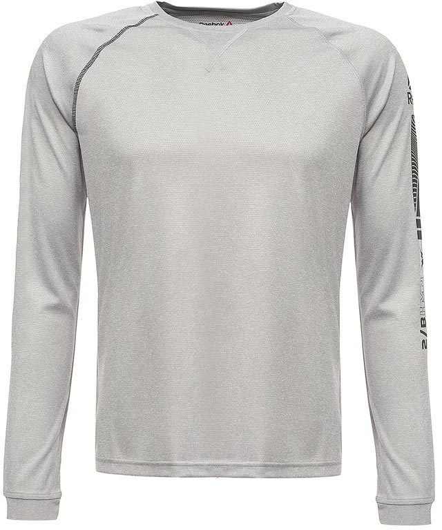 Термобелье кофта мужская Reebok Outdoor Thermal, цвет: серый. S96409. Размер S (44/46)S96409 Термобелье кофта мужская Reebok Outdoor Thermal, цвет: серый. S96409. Размер S (44/46)S96409В этой удобной футболке с длинным рукавом от Reebok тренировки на улице будут приносить еще больше радости. Теплый материал с технологией отвода влаги подарит ощущение комфорта и сухости. Плоские швы предотвращают риск натирания, а эластичные манжеты обеспечат оптимальную посадку. Облегающий крой идеально подходит для тренировок и повторяет каждое движение.Идеально для занятий спортом в прохладную погоду. Технология Speedwick отводит излишки влаги с поверхности тела, оставляя ощущение сухости и комфорта.Плоские швы сводят к минимуму риск натирания.Модель выполнена из ткани двойного плетения для эластичности и тепла.