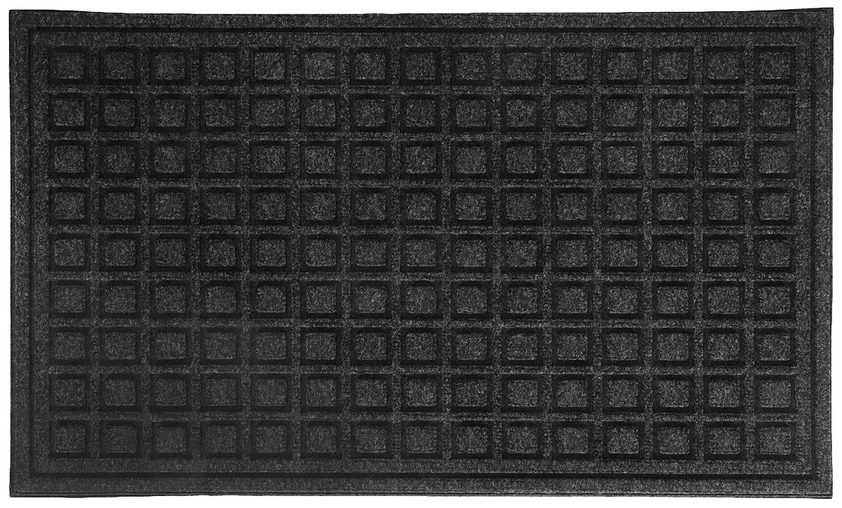 Коврик придверный Apache Mills Textures Blocks Onyx, 45 х 76 см5066 Коврик придверный Apache Mills Textures Blocks Onyx, 45 х 76 см5066Практичный и долговечный влаговпитывающий придверный коврик Apache Mills Textures Blocks Onyx - настоящая находка для тех, кто любит функциональные и надежные вещи. Благодаря рельефному рисунку обладает высокими грязезащитными свойствами, хорошо очищает грязь с подошвы обуви. Обладает отличными влаговпитывающими характеристиками, устойчив к появлению плесени. Отличный вариант для использования перед входной дверью в сезон дождей или зимой. Основание из резины не крошится и не растрескивается со временем. Поверхность из плотного волокна на основе полипропилена не выцветает, не истирается и не линяет при попадании влаги.