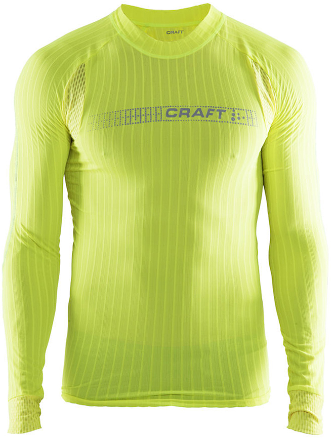 Термобелье кофта мужская Craft Active Extreme, цвет: желтый. 1905081/2851. Размер S (46)1905081/2851 Термобелье кофта мужская Craft Active Extreme, цвет: желтый. 1905081/2851. Размер S (46)1905081/2851Мужская кофта эргономичного кроя с отличной терморегуляцией.Яркий цвет и светоотражающие детали для случаев, когда термобелье используется в качестве верхнего слоя.Тонкий, легкий и эластичный материал с помощью полых волокон удерживает теплый воздух, обеспечивая теплоизоляцию тела.Дополнительные волокна Coolmax-Air, соприкасаясь с кожей, способствуют отведению влаги и предотвращают перегрев.Вставки из сетки расположены в наиболее горячих зонах тела.Плоские швы расположены так, чтобы повторять движения тела.