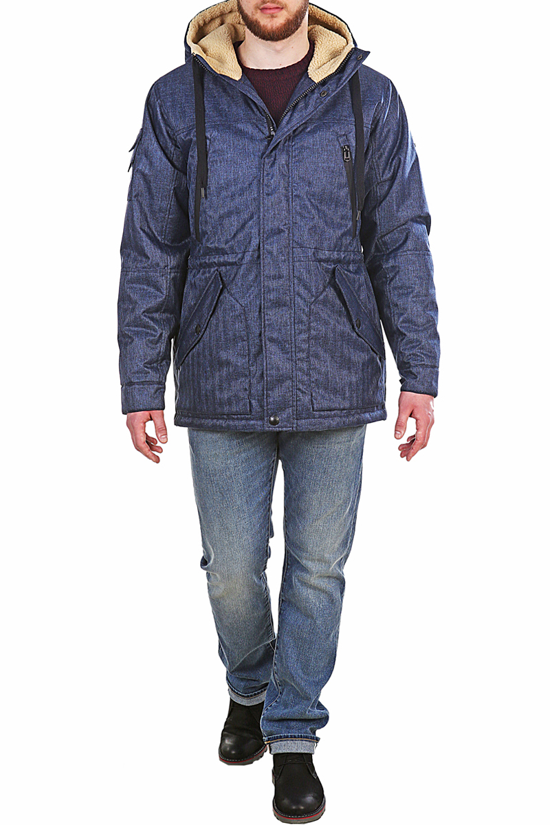Куртка мужская Xaska, цвет: синий. 17715. Размер 5017715_Navy Tweed Куртка мужская Xaska, цвет: синий. 17715. Размер 5017715_Navy TweedКуртка средней длины на утеплителе Termofinn Plus. Модель с несъемным капюшоном застегивается на застежку-молнию и дополнительно ветрозащитным клапаном на кнопки. Подкладка капюшона из трикотажного меха (шерпа). Регулировка по талии и по низу куртки. Спереди расположены карманы.