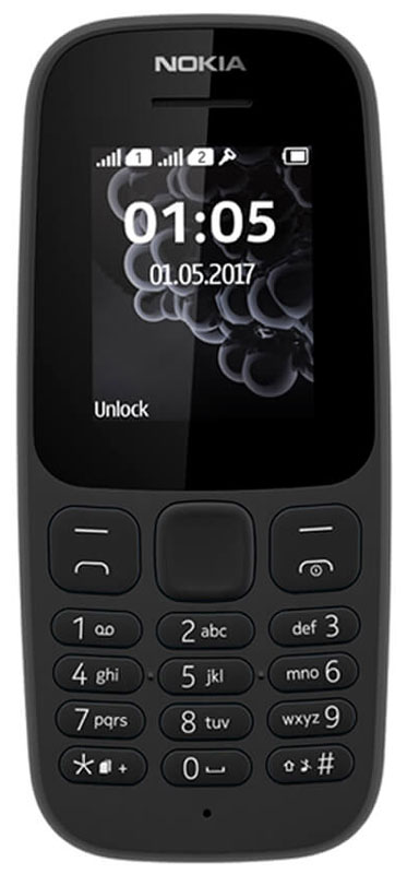 Nokia 105 DS, Black (A00028315)