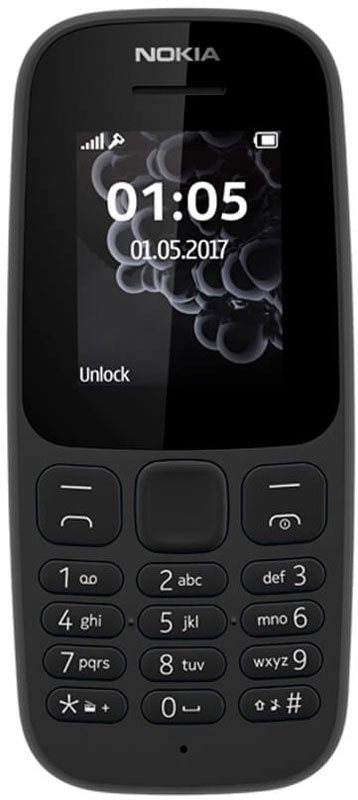 Nokia 105, Black (A00028356)