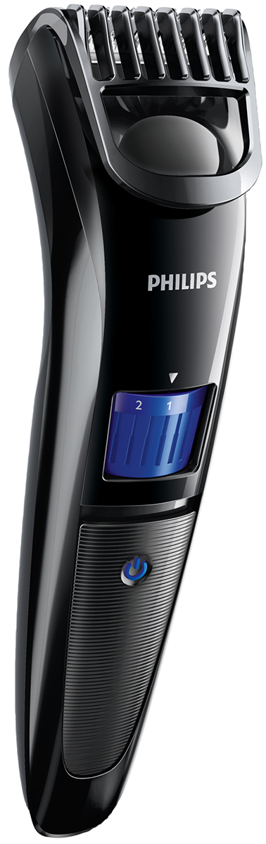 Philips QT4000/15 триммер для бороды с 10 установками длиныQT4000/15 Philips QT4000/15 триммер для бороды с 10 установками длиныQT4000/15Создавайте стильные образы с помощью триммера для бороды Philips QT4000/15. Точное подравнивание от 1 мм до 10 мм.Поверните колесико для выбора и фиксации нужной установки длины: от трехдневной щетины 1 мм до бороды 10 мм (шаг 1 мм).Идеальное подравнивание и защита кожи день за днем. Стальные лезвия триммера всегда остаются такими же острыми, как и в первый день использования: они затачиваются самостоятельно, слегка касаясь друг друга во время работы прибора.Лезвия всегда остаются очень острыми и гарантируют быструю и аккуратную стрижку, а закругленные края и гребни предотвращают раздражение кожи.Работа только от аккумулятора. До 45 минут автономной работы после 10 часов зарядки.Удобно держать и использовать — конструкция прибора позволяет обрабатывать даже труднодоступные участки.Для удобства при очистке снимите головку и промойте под струей воды. Прежде чем снова прикрепить к прибору, полностью просушите ее.