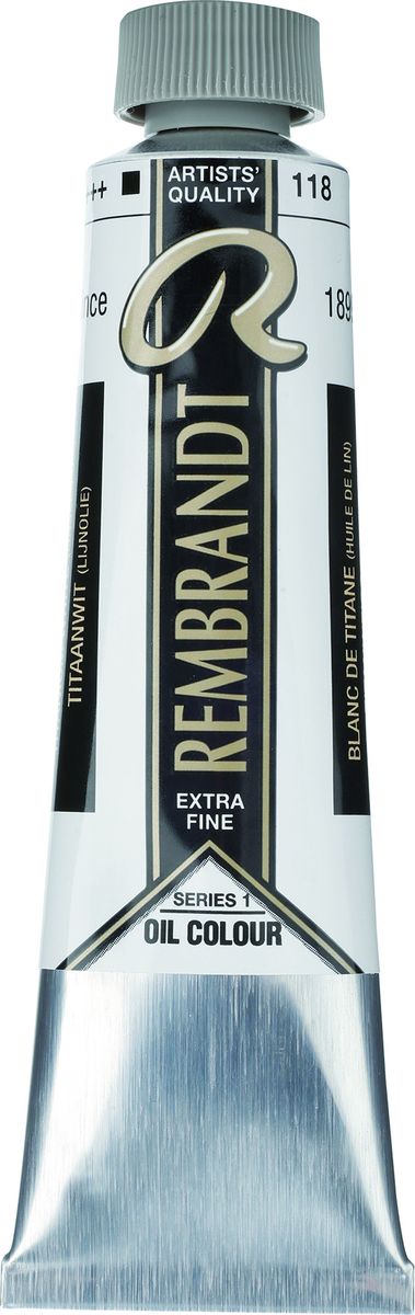 Royal Talens Краска масляная Rembrandt цвет 118 Белила титановые 40 мл01051182 Royal Talens Краска масляная Rembrandt цвет 118 Белила титановые 40 мл01051182Масляные краски Rembrandt – это профессиональные краски исключительно высокого качества и традиций производства с 1899 г. Благодаря высокой концентрации натурального пигмента достигается чистота, насыщенность и глубина цвета. Широкая цветовая палитра и отличный баланс укрывистых и прозрачных оттенков позволят воплотить любые замыслы художника. Работы, написанные масляными красками Rembrandt, на долгие годы сохранят свое великолепие, а цвета не потускнеют и не потеряют интенсивности.Уровень Artist. Основные характеристики:Оптимальная интенсивность цвета с высокой концентрацией пигмента (не содержит наполнителей)Максимальная светостойкость (гарантия сохранения цвета у большинства оттенков – 100 лет)Единая степень вязкостиПалитра из 120 цветов
