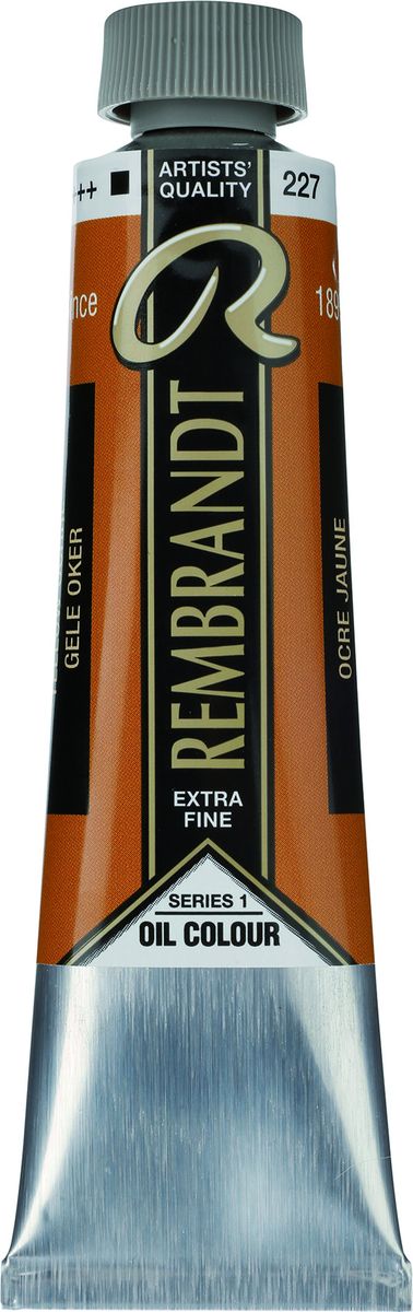 Royal Talens Краска масляная Rembrandt цвет 227 Охра желтая 40 мл01052272 Royal Talens Краска масляная Rembrandt цвет 227 Охра желтая 40 мл01052272Масляные краски Rembrandt – это профессиональные краски исключительно высокого качества и традиций производства с 1899 г. Благодаря высокой концентрации натурального пигмента достигается чистота, насыщенность и глубина цвета. Широкая цветовая палитра и отличный баланс укрывистых и прозрачных оттенков позволят воплотить любые замыслы художника. Работы, написанные масляными красками Rembrandt, на долгие годы сохранят свое великолепие, а цвета не потускнеют и не потеряют интенсивности.Уровень Artist. Основные характеристики:Оптимальная интенсивность цвета с высокой концентрацией пигмента (не содержит наполнителей)Максимальная светостойкость (гарантия сохранения цвета у большинства оттенков – 100 лет)Единая степень вязкостиПалитра из 120 цветов