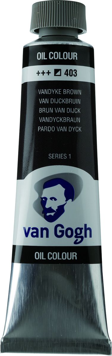 Royal Talens Краска масляная Van Gogh цвет 403 Ван-Дик коричневый 40 мл02054033 Royal Talens Краска масляная Van Gogh цвет 403 Ван-Дик коричневый 40 мл02054033Масляные краски Van Gogh – это современная линейка ярких и насыщенных оттенков с высоким содержанием пигмента. Все краски обладают одинаковой степенью плотности, прекрасно смешиваются между собой, с ними легко работать. Цветовой диапазон включает как укрывистые так и прозрачные краски, что позволяет создать эффект глубины картины. Основные характеристики:Высокое содержание пигментовСветостойкие (гарантия сохранения цвета у большинства оттенков - 100 лет)Яркие, интенсивные оттенкиРавномерная степень блеска и плотности цветов Палитра из 66 цветов