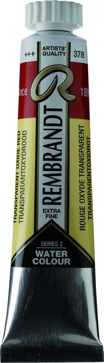Royal Talens Акварель Rembrandt цвет 378 Красный оксид прозрачный 20 мл05043780 Royal Talens Акварель Rembrandt цвет 378 Красный оксид прозрачный 20 мл05043780Акварельные краски Rembrandt – это профессиональная акварель, обладающая всеми качествами, которые необходимы современным художникам. Каждый цвет состоит лишь из одного сконцентрированного пигмента и гуммиарабика (аравийской камеди), созданного по уникальной технологии. Краски отличаются высокой степенью светостойкости, прозрачности, обеспечивают отличную цветопередачу. Акварель Rembrandt хорошо ложится на бумагу, позволяя художнику контролировать расход краски с любой сложной фактурой.Уровень Artist.