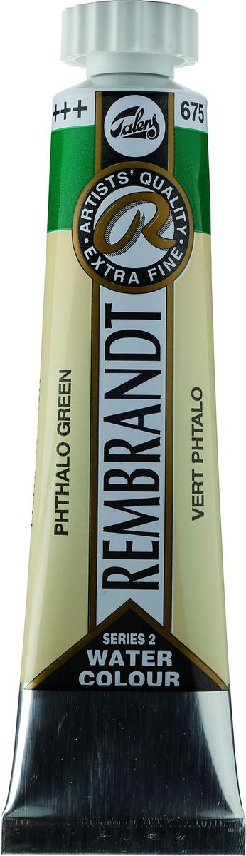 Royal Talens Акварель Rembrandt цвет 675 Зеленый фталоцианин 20 мл05046750 Royal Talens Акварель Rembrandt цвет 675 Зеленый фталоцианин 20 мл05046750Акварельные краски Rembrandt – это профессиональная акварель, обладающая всеми качествами, которые необходимы современным художникам. Каждый цвет состоит лишь из одного сконцентрированного пигмента и гуммиарабика (аравийской камеди), созданного по уникальной технологии. Краски отличаются высокой степенью светостойкости, прозрачности, обеспечивают отличную цветопередачу. Акварель Rembrandt хорошо ложится на бумагу, позволяя художнику контролировать расход краски с любой сложной фактурой.Уровень Artist.