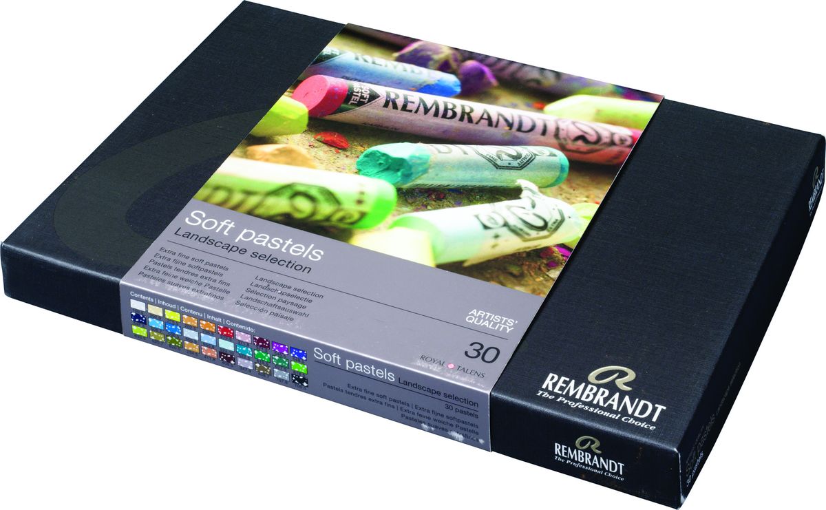 Royal Talens Набор пастели Rembrandt Базовый Ландшафт 30 цветов31823032 Royal Talens Набор пастели Rembrandt Базовый Ландшафт 30 цветов31823032Профессиональная сухая пастель Rembrandt – это высококачественная серия сухой пастели как для профессионалов, так и для художников-любителей. Пастель Rembrandt производится из чистейших пигментов с великолепным по качеству закрепителем из каолиновой глины, имеет высокий уровень светостойкости, хорошо ложится на бумагу практически любого типа, мелки не крошатся и не ломаются. Максимальная концентрация пигмента способствует оптимальной интенсивности цвета.