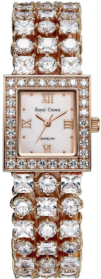 Часы наручные женские Royal Crown, цвет: золотистый. 2490-RSG-5