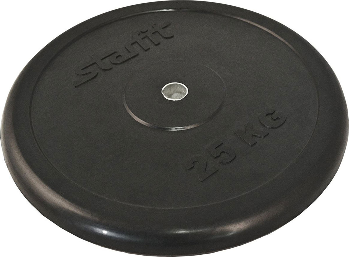 Диск обрезиненный Starfit BB-202, посадочный диаметр 26 мм, 25 кгУТ-00007176 Диск обрезиненный Starfit BB-202, посадочный диаметр 26 мм, 25 кгУТ-00007176Диск BB-202 - это обрезиненный диск от STARFIT, который имеет металлическую втулку в посадочном отверстии, что позволяет надевать и снимать диски более оперативно и легко.Индивидуальный дизайн, пресс-форма логотипа бренда Starfit. Откалиброван по весу.Характеристики:Вес, кг: 25Диаметр посадочного отверстия, мм: 26Цвет: черныйВнутренний материал: металлПокрытие: резинаКоличество в упаковке, шт: 1Производство: КНР