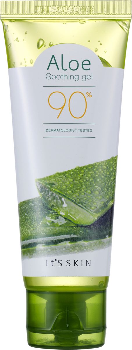 Its Skin Освежающий гель Aloe 90%, 75 мл6020000486 Its Skin Освежающий гель Aloe 90%, 75 мл6020000486Успокаивающий гель создан на основе алоэ вера(90%), кроме того, содержит экстракты зеленого чая, арбуза и манго. Увлажняет и успокаивает кожу, освежает ее и охлаждает, способствует сужению пор и контролю жирности кожи.