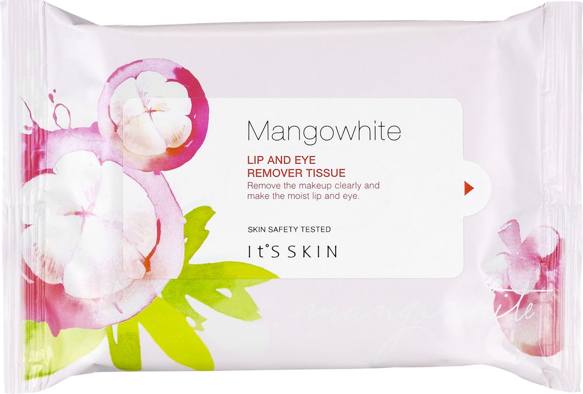 Its Skin Салфетики для снятия макияжа с глаз и губ MangoWhite, 15 шт6020000956 Its Skin Салфетики для снятия макияжа с глаз и губ MangoWhite, 15 шт6020000956Очищающие салфетки содержат экстракт грейпфрута, экстракт мангустина, масло арганы, оливковое масло, экстракт зеленого чая, экстракт апельсина, аллантоин т.д. Салфетки очищают кожу от косметики с области глаз и губ, не раздражают чувствительную кожу глаз и губ. Экстракт мангостина обладает сильными противовоспалительными, противовирусными и противогрибковыми свойствами. Натуральный комплекс масел салфеток интенсивно питает и увлажняет кожу, улучшает структуру эпидермиса и укрепляет тонус кожи. Ликвидирует сухость кожи, снимает усталость и препятствует процессу старения, усиливает защитные функции кожи, освежает ее.