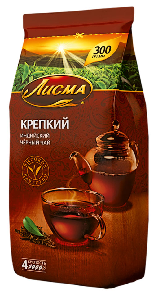 Лисма Крепкий черный листовой чай, 300 г (мягкая упаковка)201932 Лисма Крепкий черный листовой чай, 300 г (мягкая упаковка)201932Лисма Крепкий - индийский черный байховый чай. Ощутите крепость легендарного чайного листа!Уважаемые клиенты! Обращаем ваше внимание на то, что упаковка может иметь несколько видов дизайна. Поставка осуществляется в зависимости от наличия на складе.