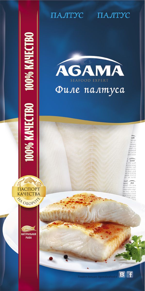 Agama Палтус филе, 400 г70062720 Agama Палтус филе, 400 г70062720Не многие знают, что вкус палтуса может быть очень разным, и зависит это от его среды обитания. Самый ценный вид этой рыбы водится в холодных и кристально-чистых водах Северной Атлантики, поэтому для Agama мы выбираем палтус, выловленный только у берегов Гренландии. Мы с уверенностью можем гарантировать превосходное качество и несравненный вкус!
