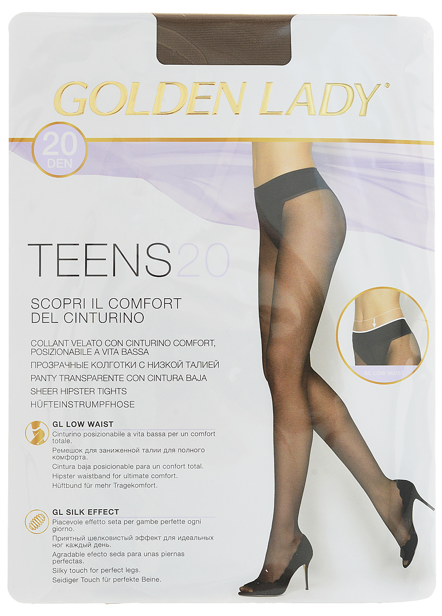 Колготки женские Golden Lady Teens 20, цвет: Daino (бледно-коричневый). 39QYH. Размер 4 (L)