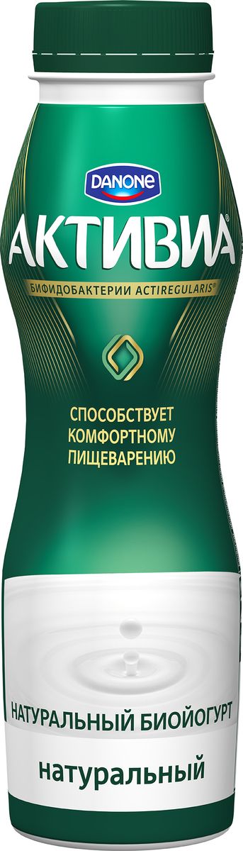 Активиа Биойогурт питьевой обогащенный 2,4%, 290 г био баланс биойогурт густой обогащенный черника голубика 2 8% 125 г