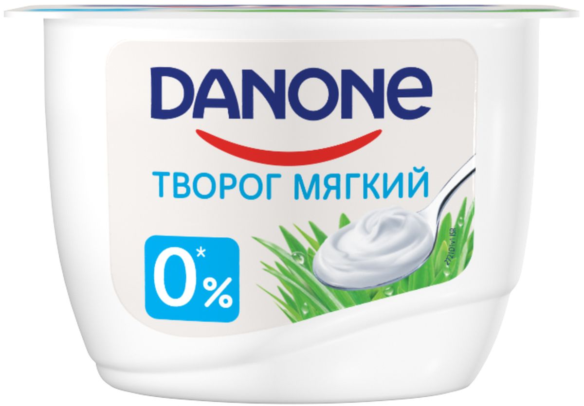 Danone Творог мягкий Натуральный 0,1%, 170 г108175 Danone Творог мягкий Натуральный 0,1%, 170 г108175Творог Danone мягкий жирностью 0,1% - это натуральный кисломолочный продукт, который производится всего из двух ингредиентов. Обезжиренный творог и сливки взбиваются вместе до однородной консистенции, и в итоге получается нежный на вкус, маложирный диетический продукт.
