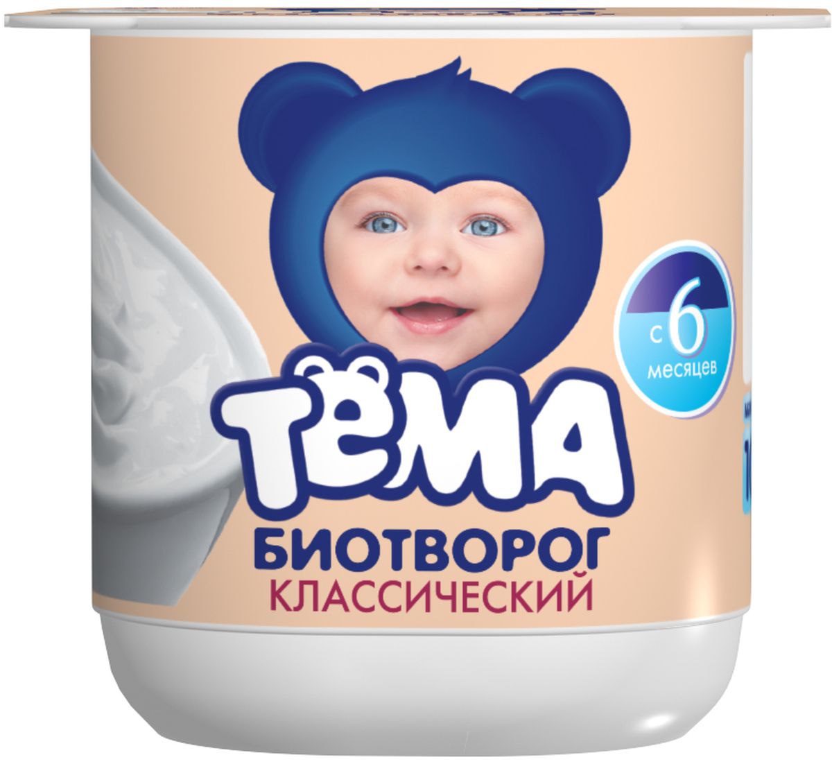 Тема биотворог 100 г68938 Тема биотворог 100 г68938Биотворог детский Тёма, обогащенный бифидобактериями для детского питания.
